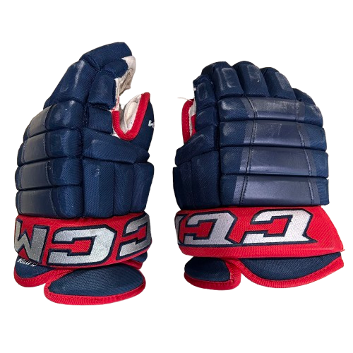 CCM HG97 - Gants de hockey Pro Stock d'occasion (bleu marine/rouge)